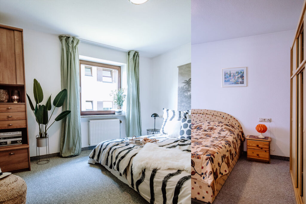 Home Staging Starnberg Aktions-Staging in München Vorher Nachher Schlagzimmer